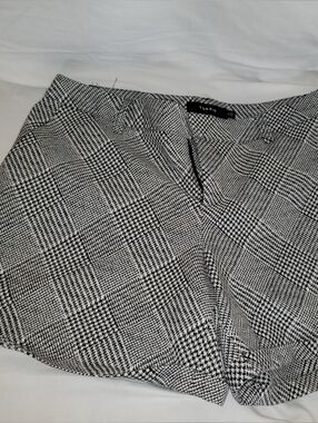 Torrid Black & White Plaid High-Rise Shorts